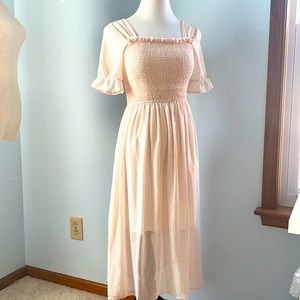 Pale pink beige color dreamy dress size XS